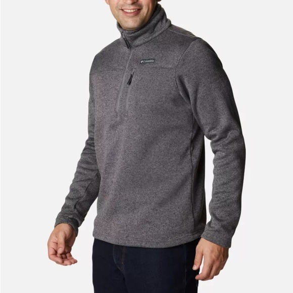 COLUMBIA Hatchet Hill Half Zip Sweater Fleece Dark Gray Mens SZ large outdoor - Picture 2 of 12